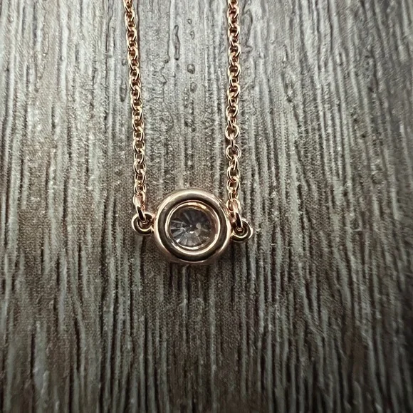 rose‎ gold and diamond peretti bracelet